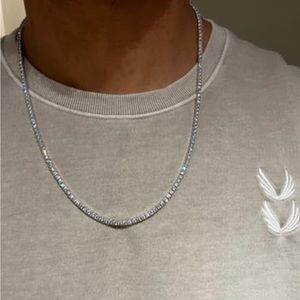 GLD White Gold Tennis Chain